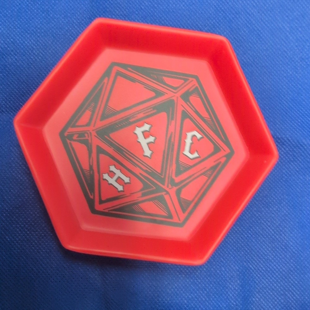 Genuine Fred Stranger Things Hellfire Club Trinket Tray Red D20 Hexagon 5297622